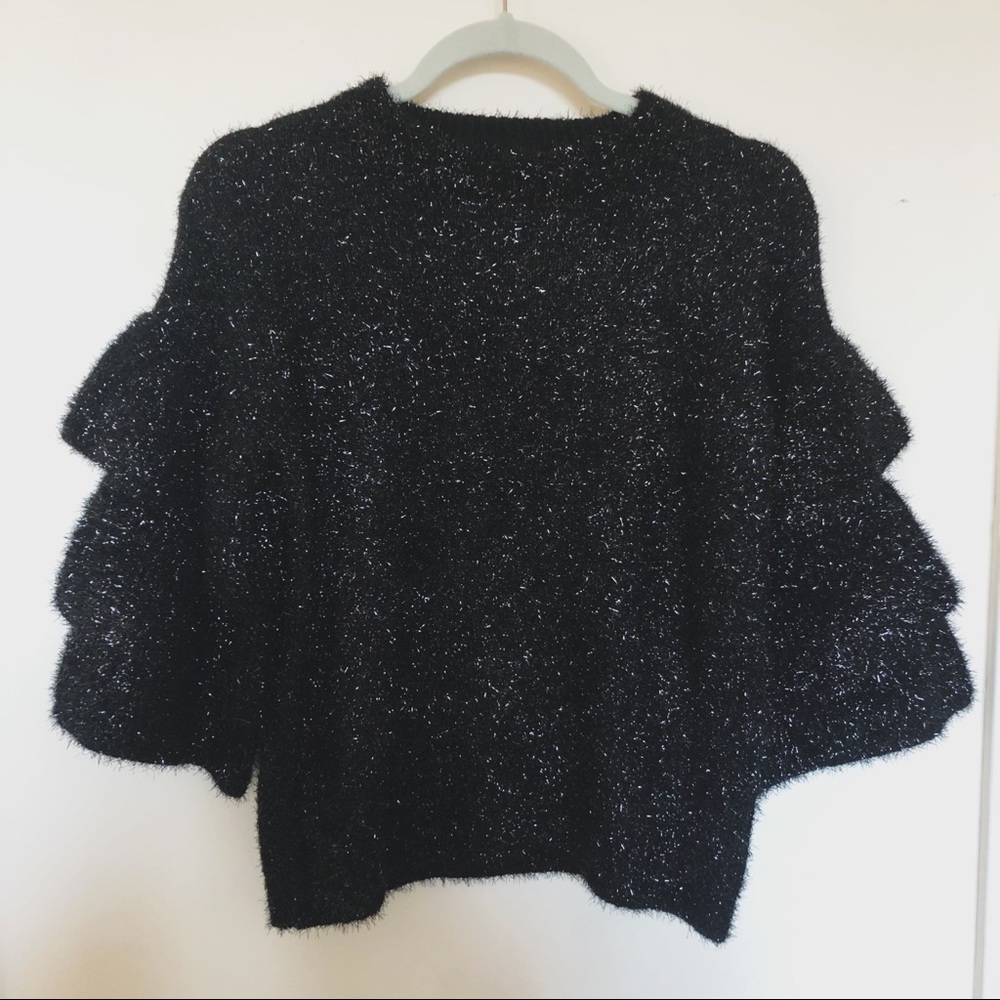 Black Festive Shimmer Sweater